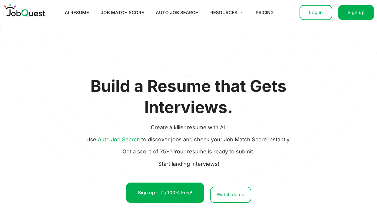 jobquest.ai screenshot