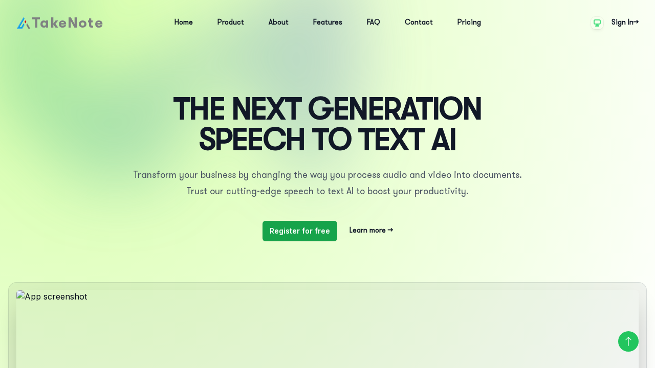 TakeNote.ai screenshot
