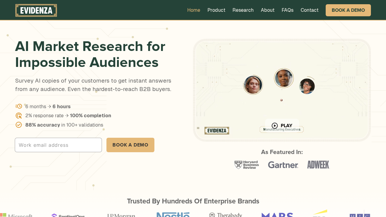 evidenza.ai screenshot