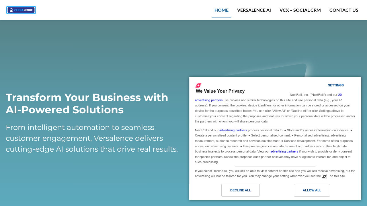Versalence AI screenshot