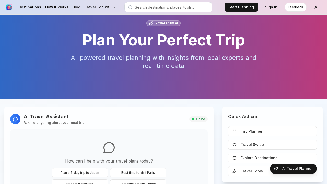 destinations.ai screenshot