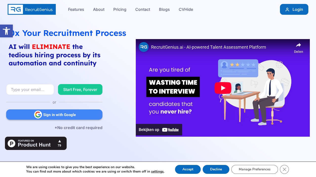 RecruitGenius.ai screenshot