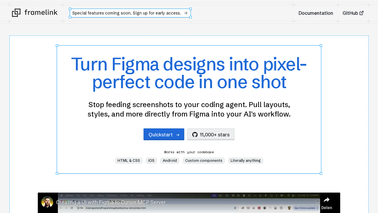 Framelink screenshot