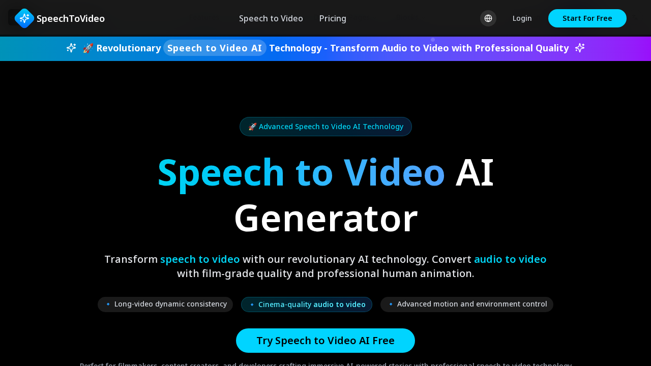 SpeechToVideo.net screenshot