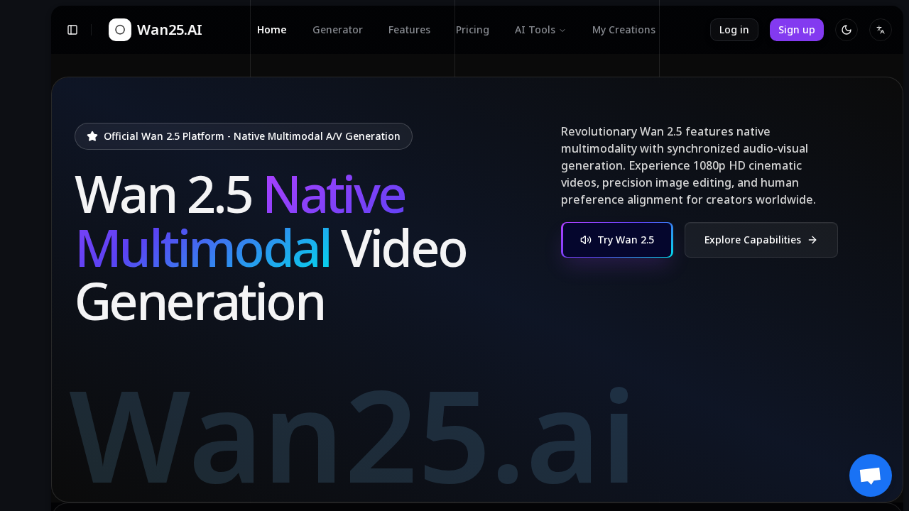 Wan25.AI screenshot