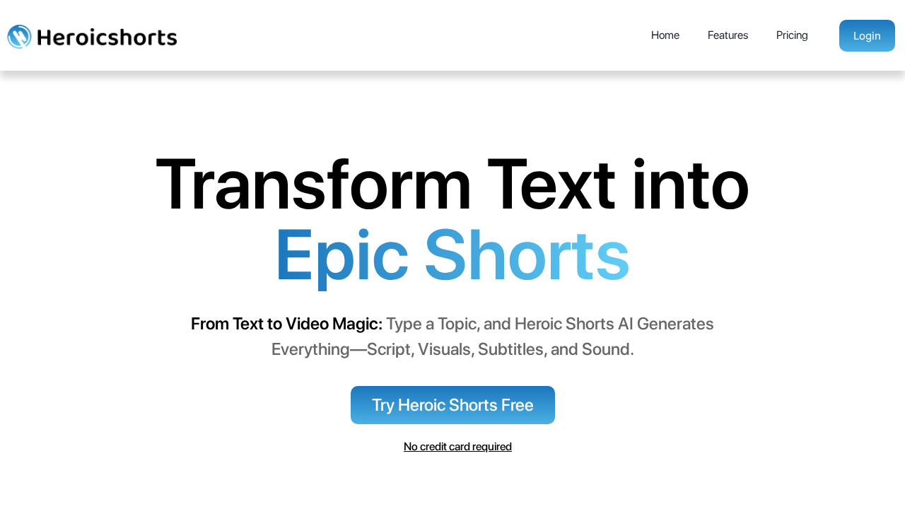 Heroic Shorts screenshot