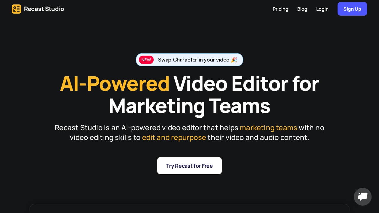 Recast Studio screenshot