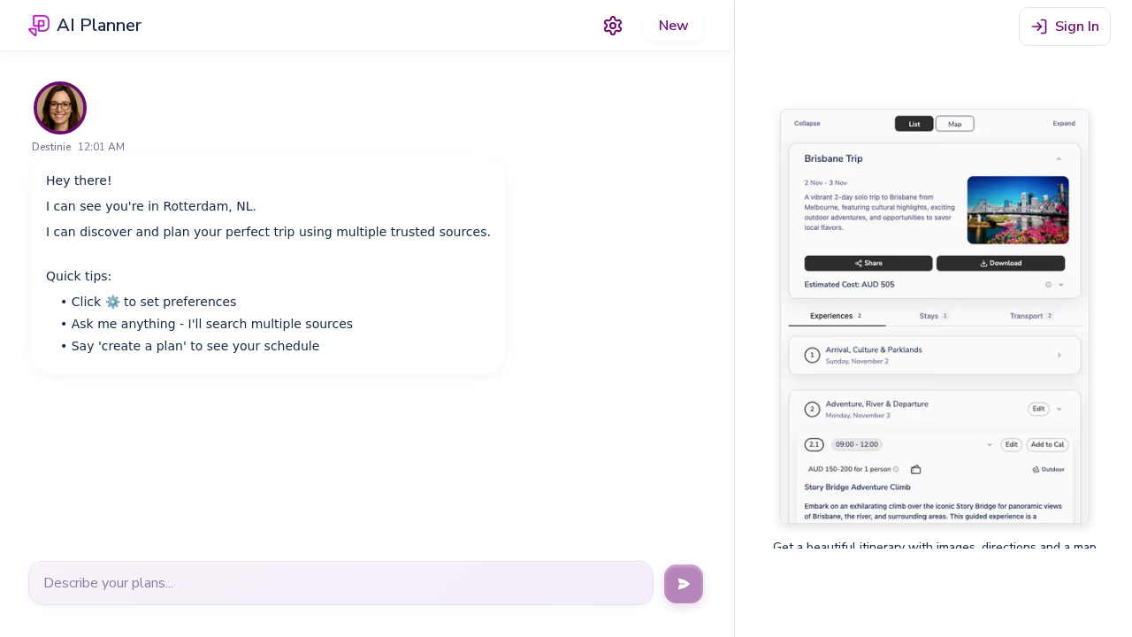 AI Planner screenshot