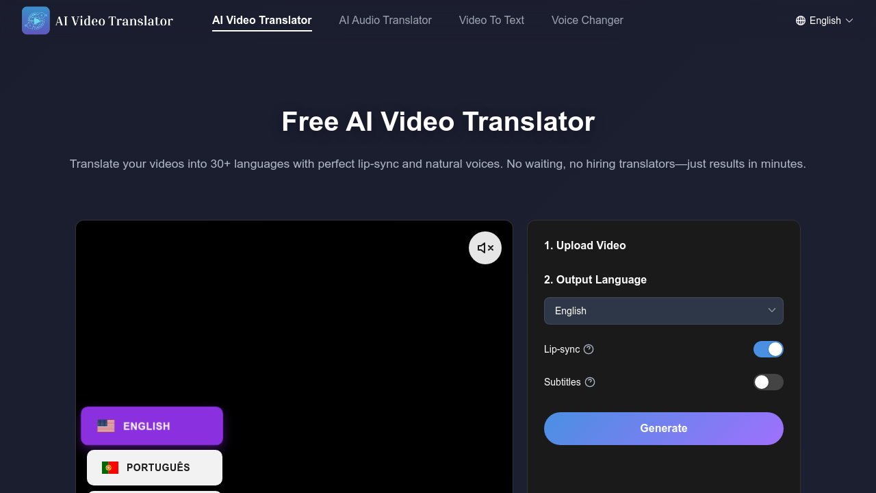 AI Video Translator screenshot