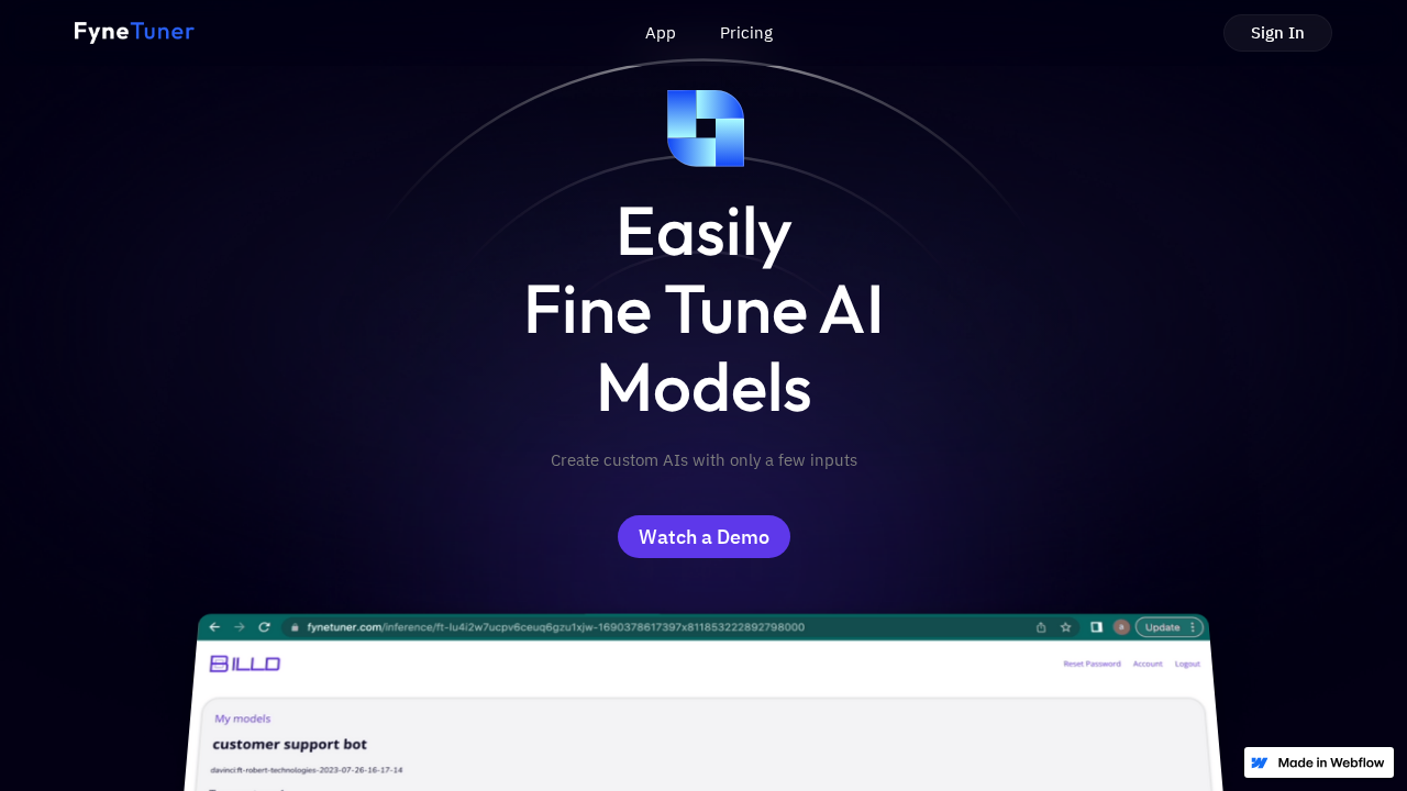 Fynetuner AI screenshot