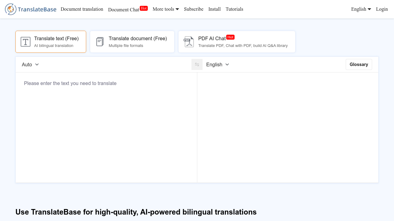 TranslateBase screenshot