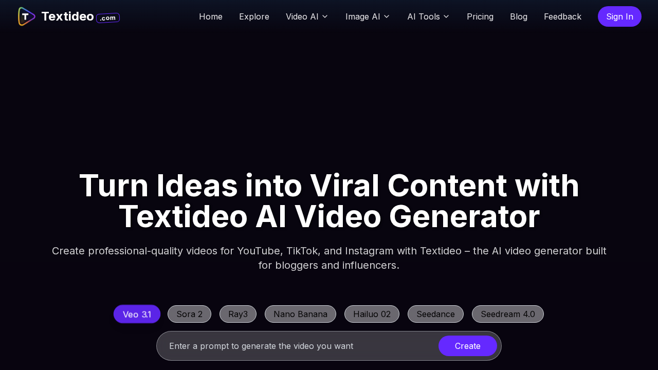 Textideo AI Video Generator screenshot