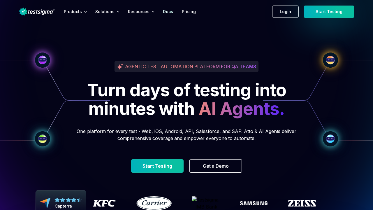 Testsigma screenshot