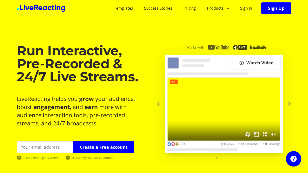 LiveReacting screenshot