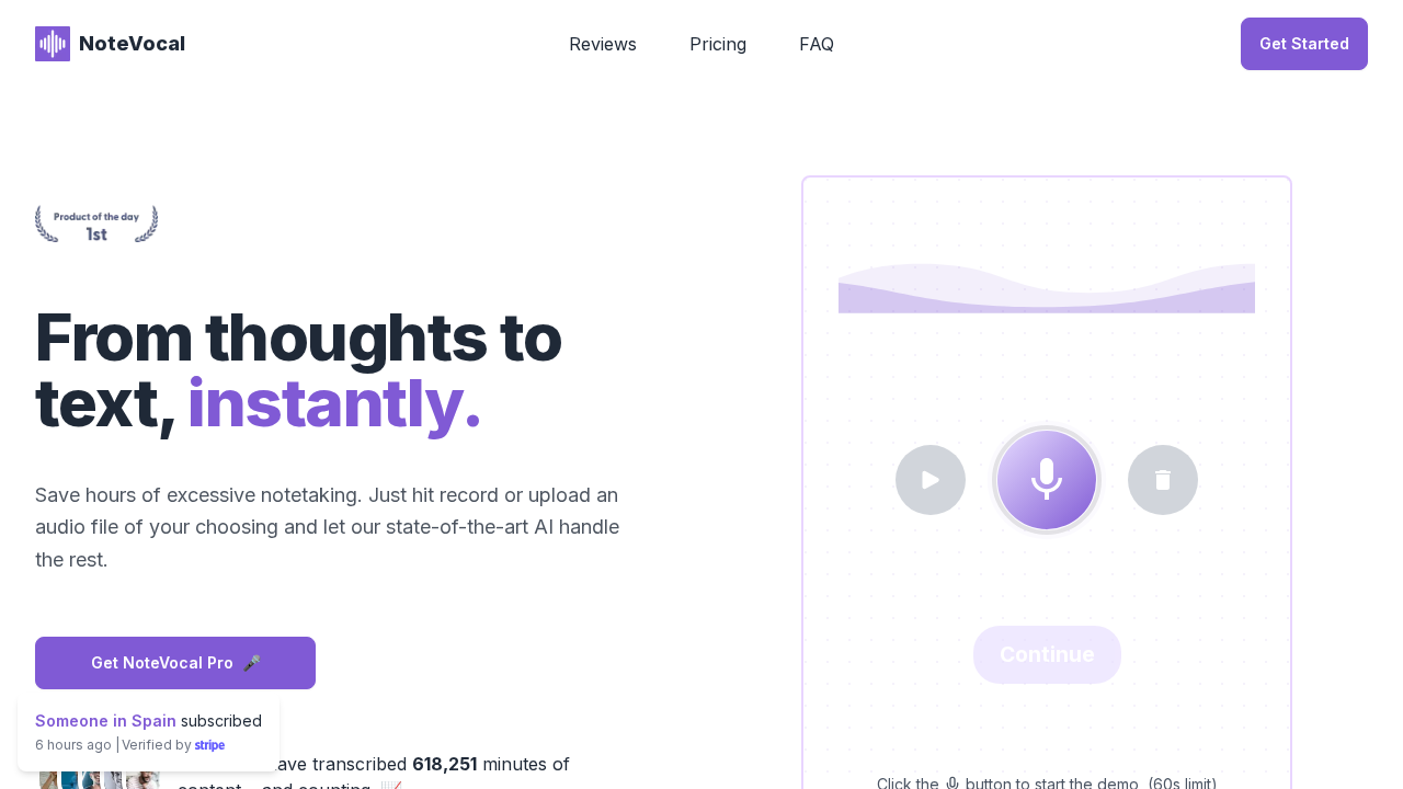 NoteVocal screenshot