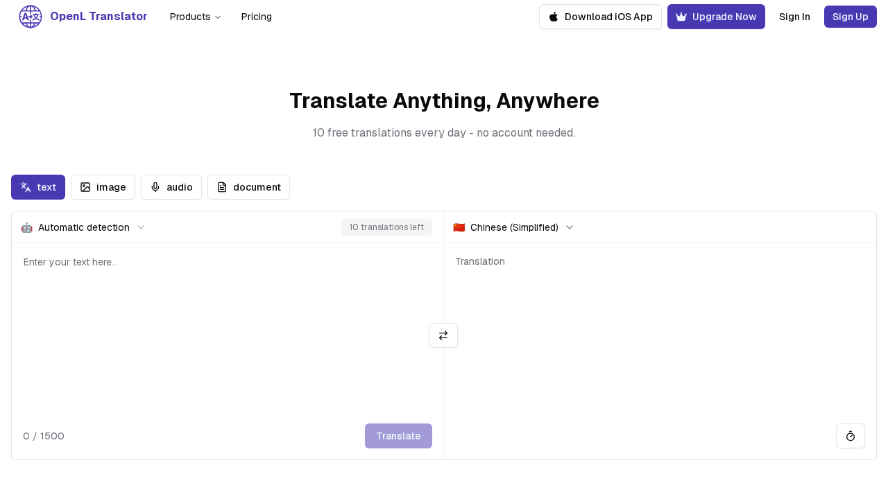 OpenL Translator screenshot