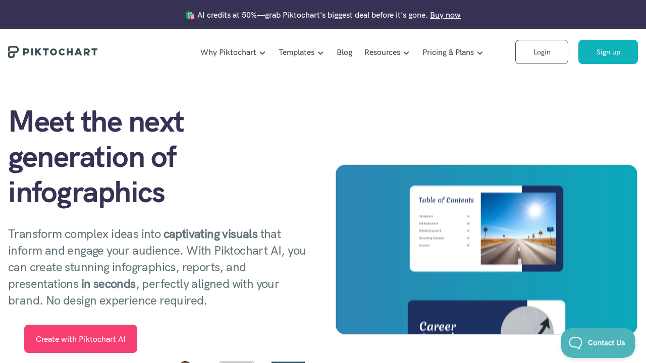 Piktochart AI Infographic Maker screenshot