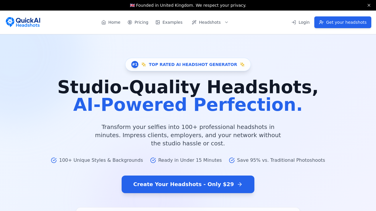 QuickAI Headshots screenshot
