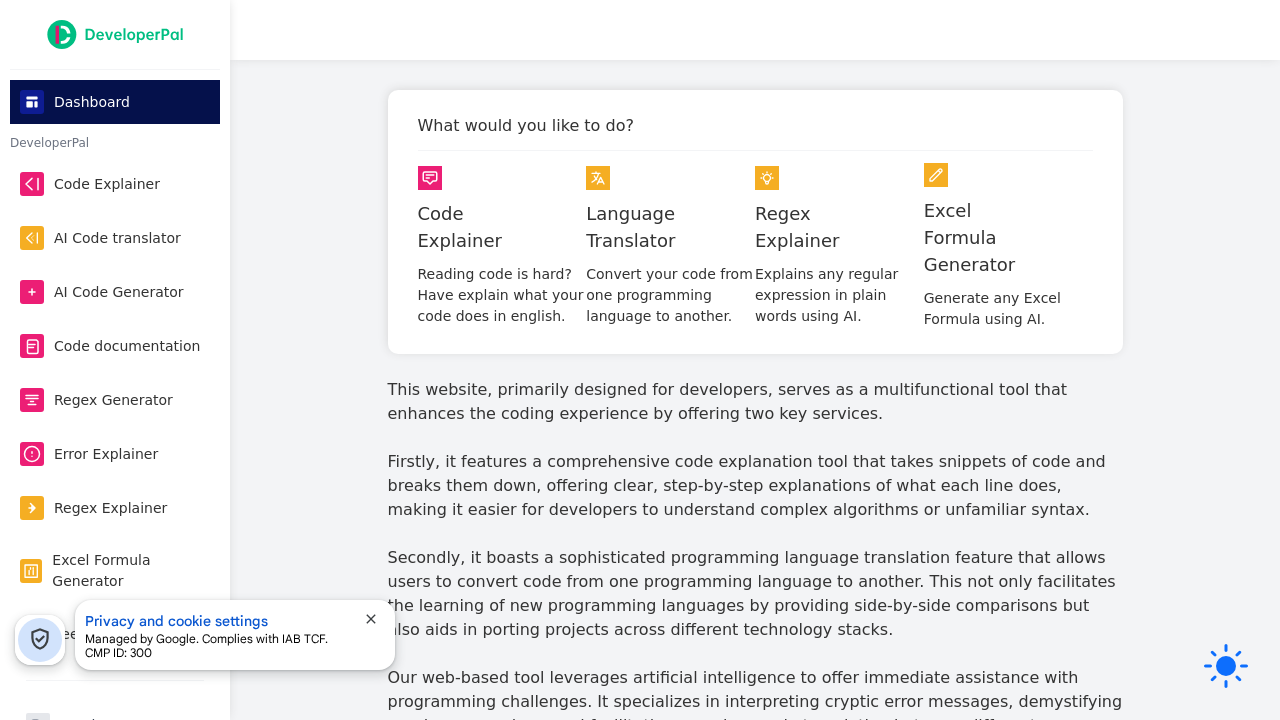 DeveloperPal screenshot