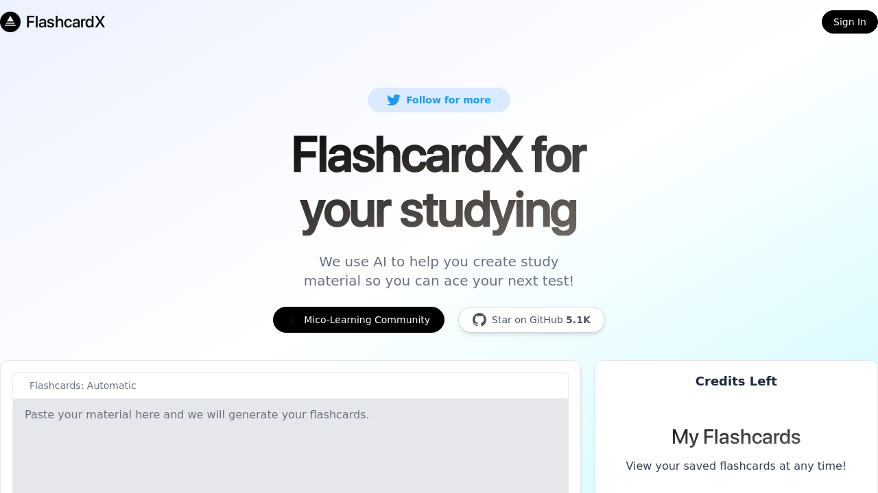 FlashcardX screenshot