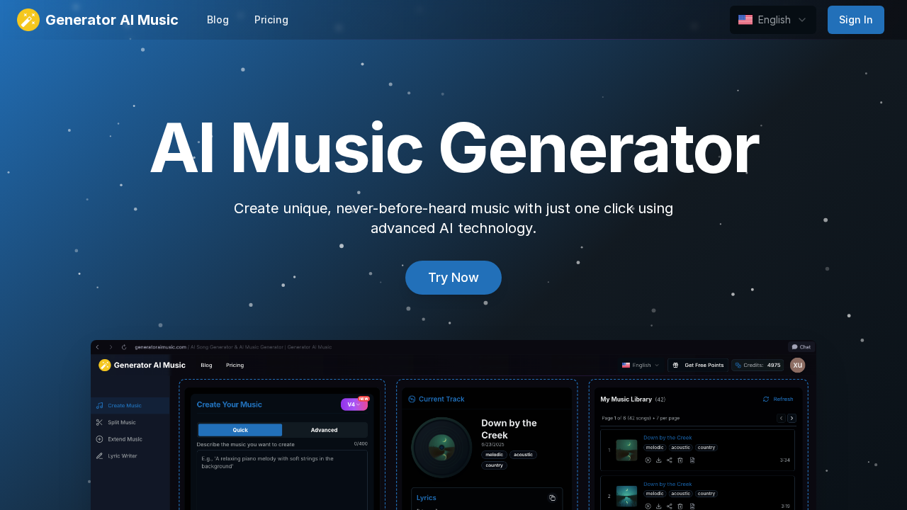 Generator AI Music Generator screenshot