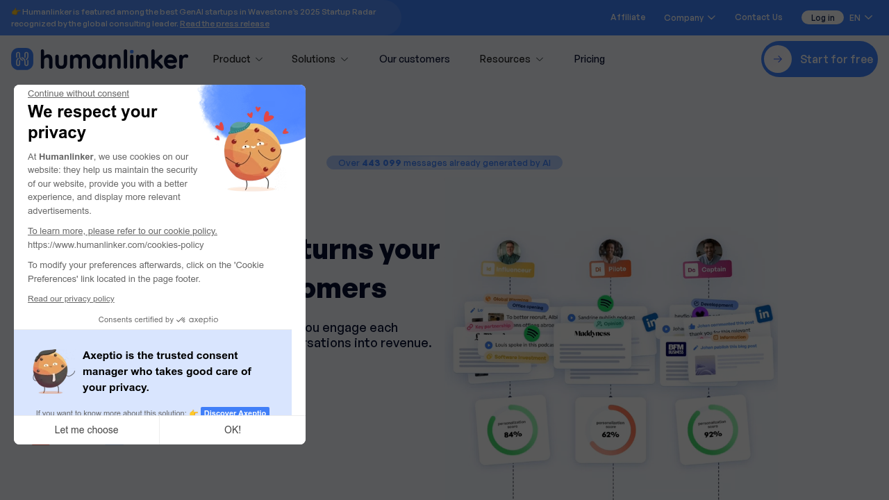 Humanlinker screenshot