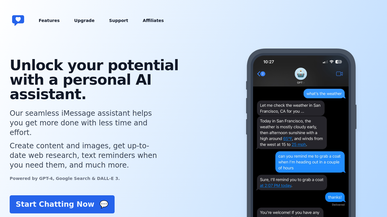 iChatWithGPT screenshot