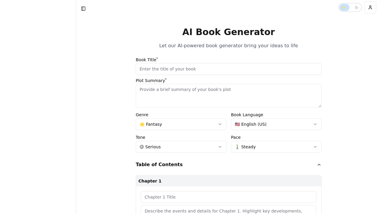 AI Book Generator screenshot