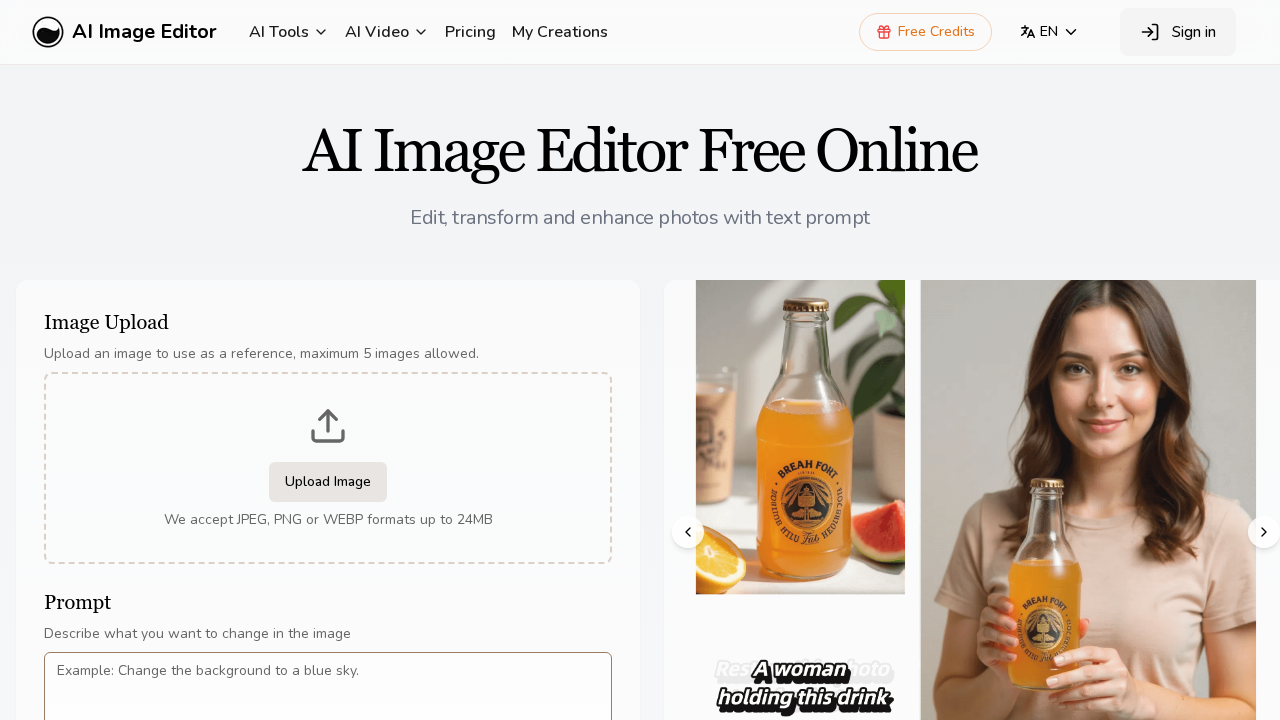 AI Image Editor screenshot