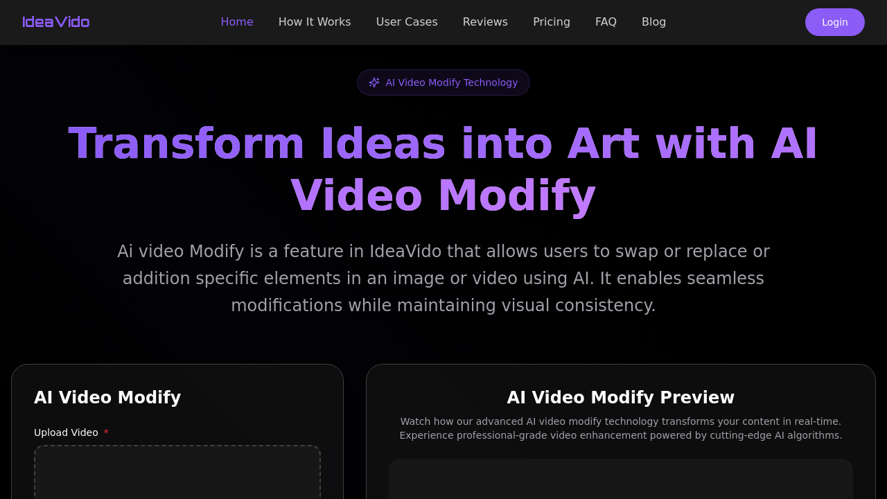 AI Video Modify screenshot