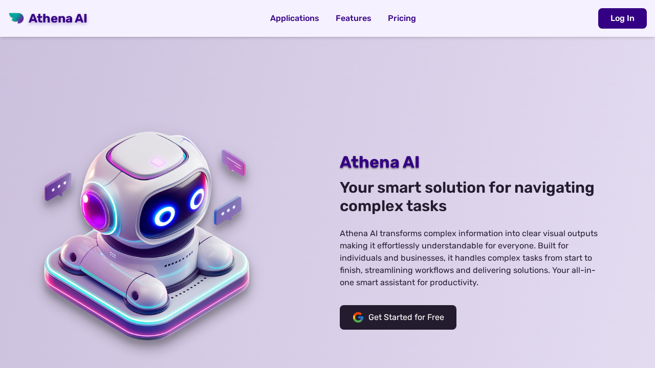 Athena Chatbot screenshot