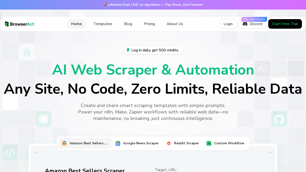 BrowserAct screenshot