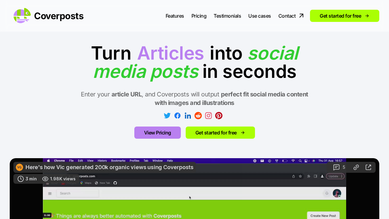 CoverPosts screenshot