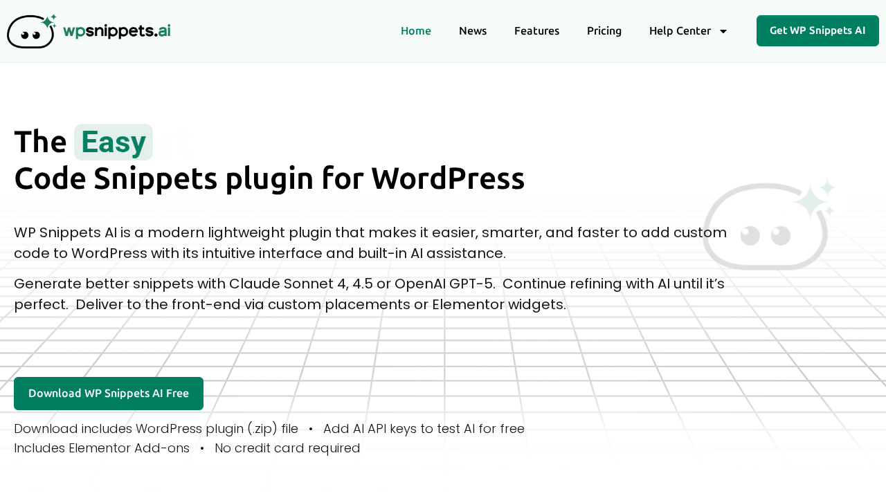 WP Snippets AI screenshot