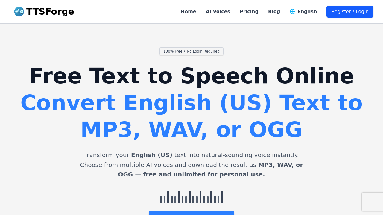TTSForge AI Voice Generator screenshot