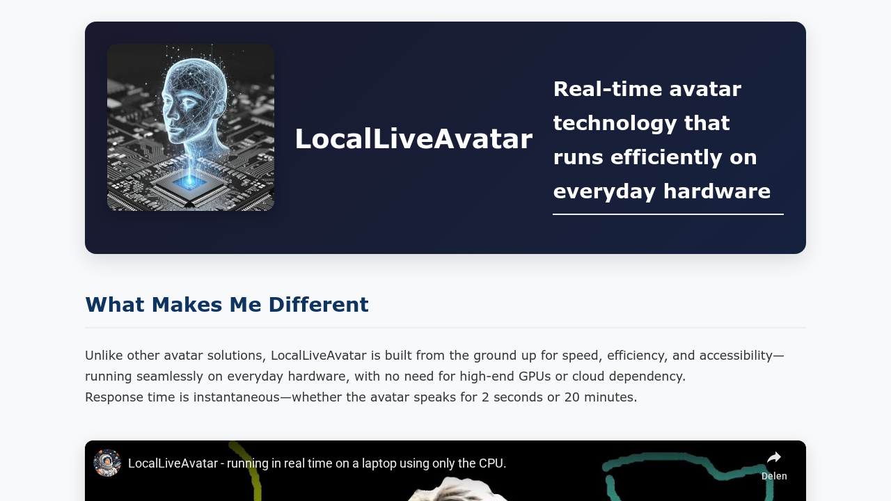LocalLiveAvatar screenshot
