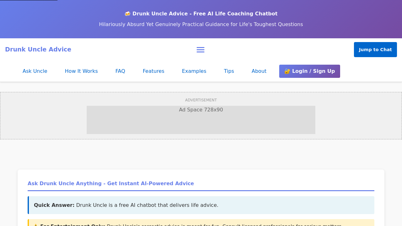 Drunk Uncle Advice screenshot