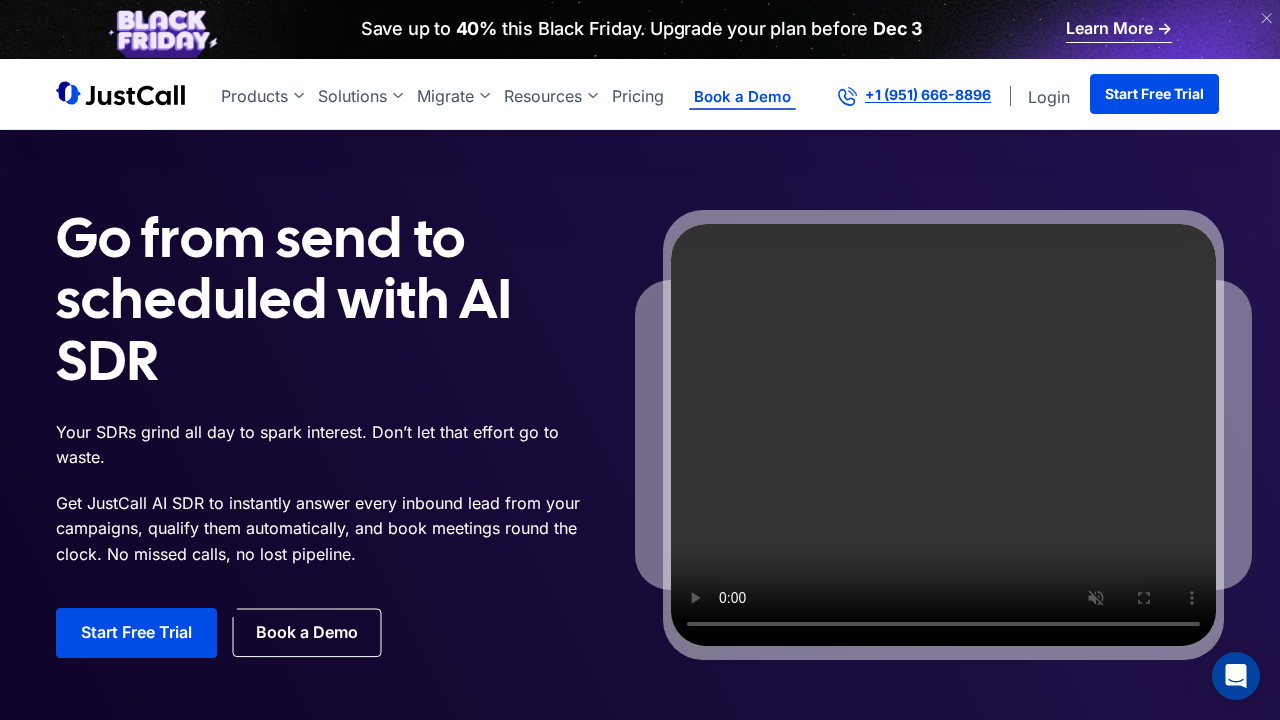 JustCall AI SDR screenshot