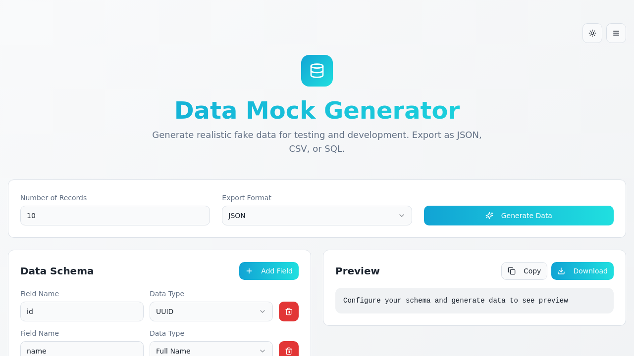 Data Mock Generator screenshot