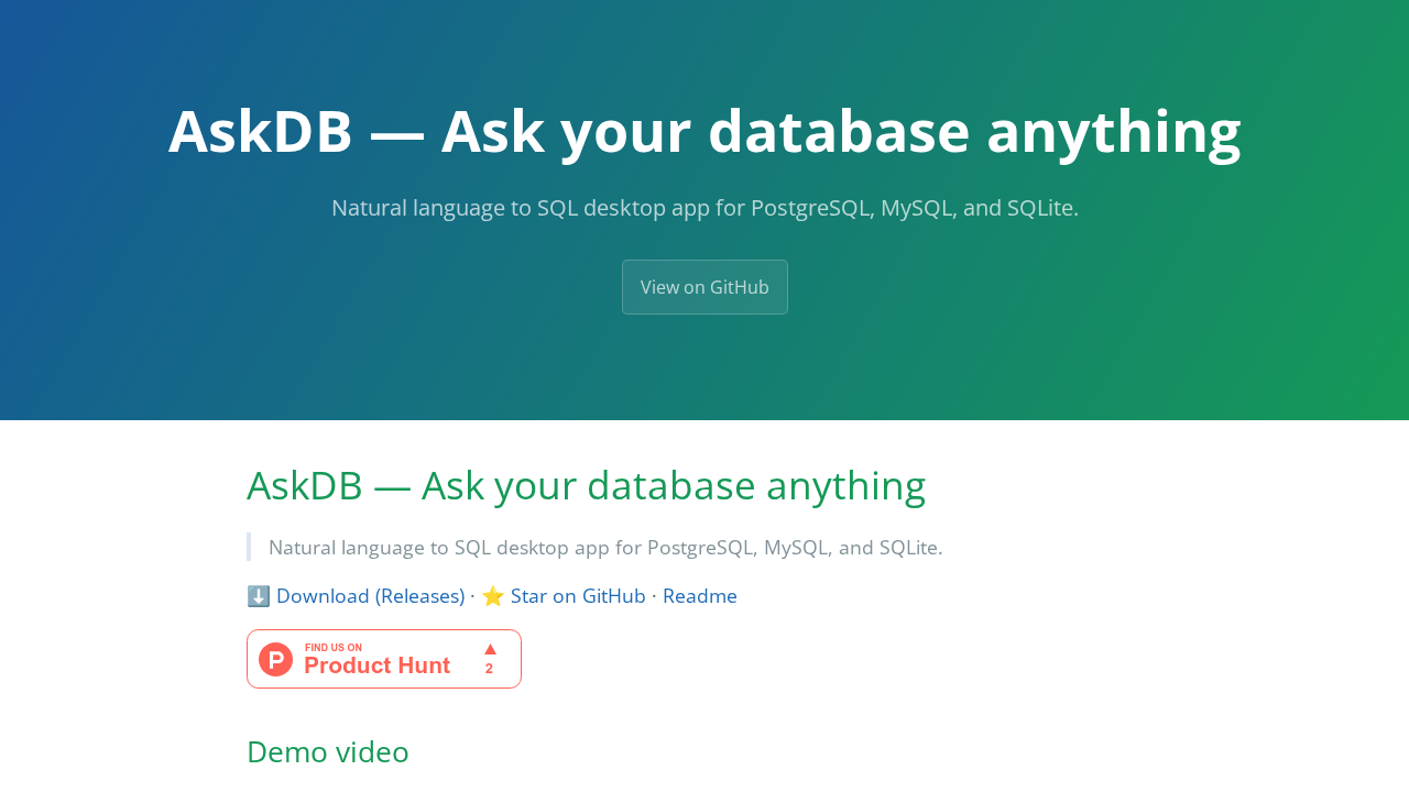 AskDB screenshot
