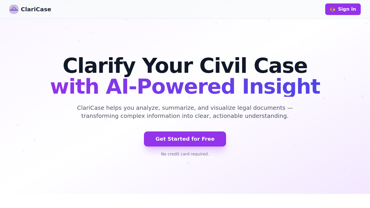 ClariCase screenshot