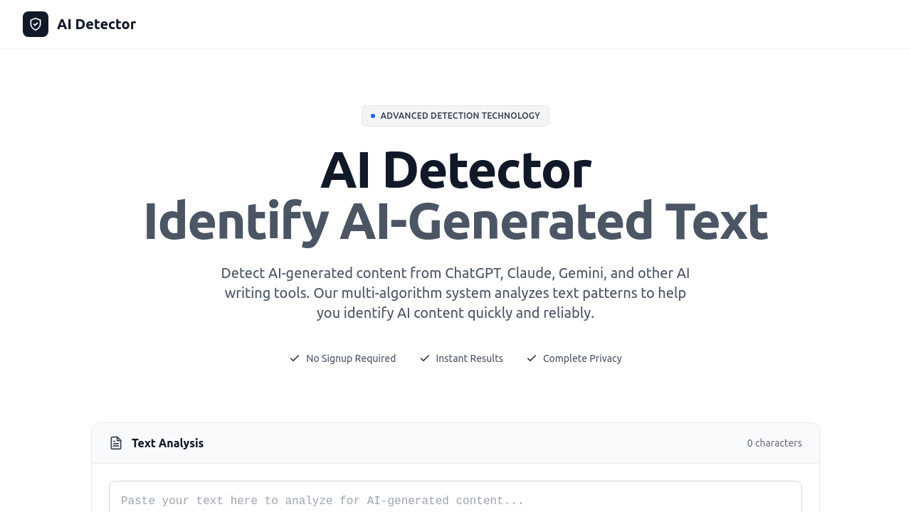 AI Detector screenshot