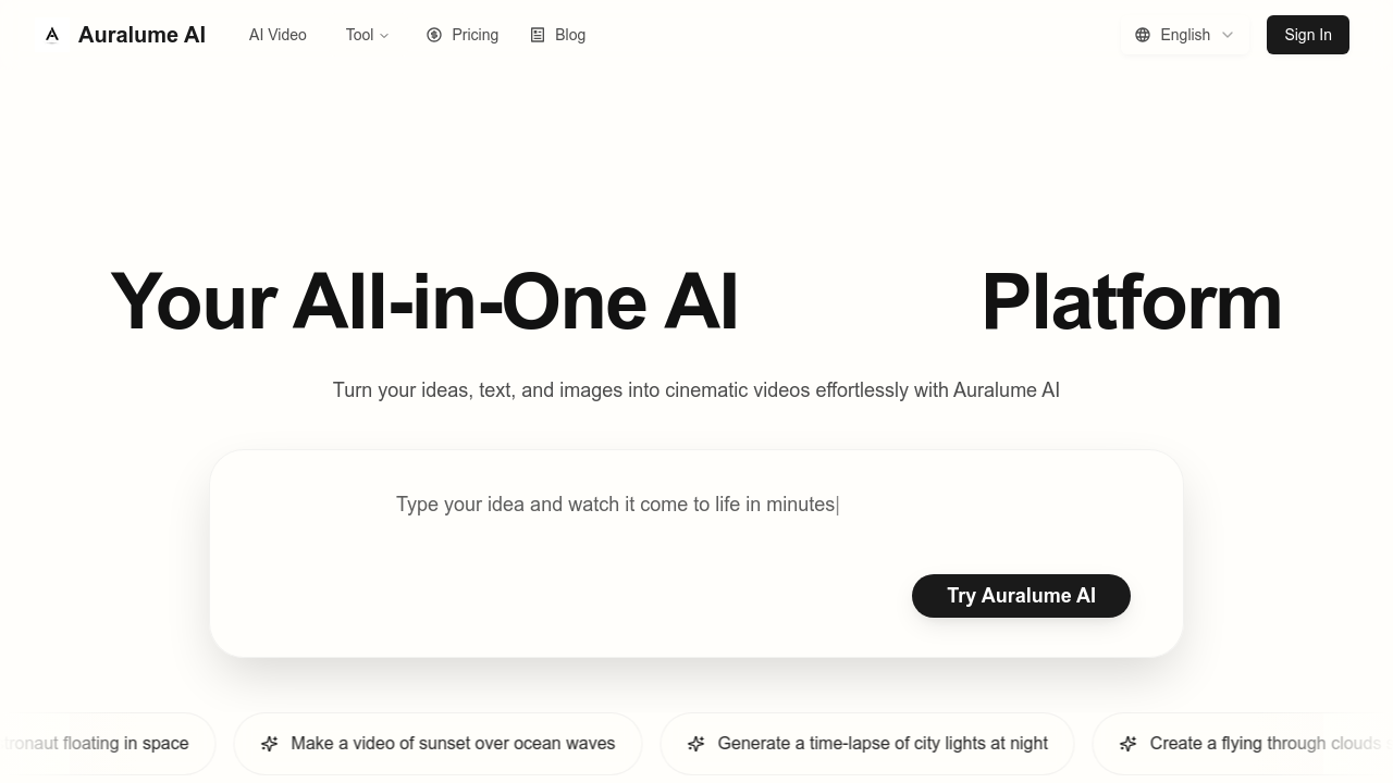 Auralume AI screenshot