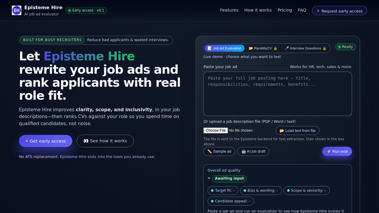 Episteme Hire screenshot