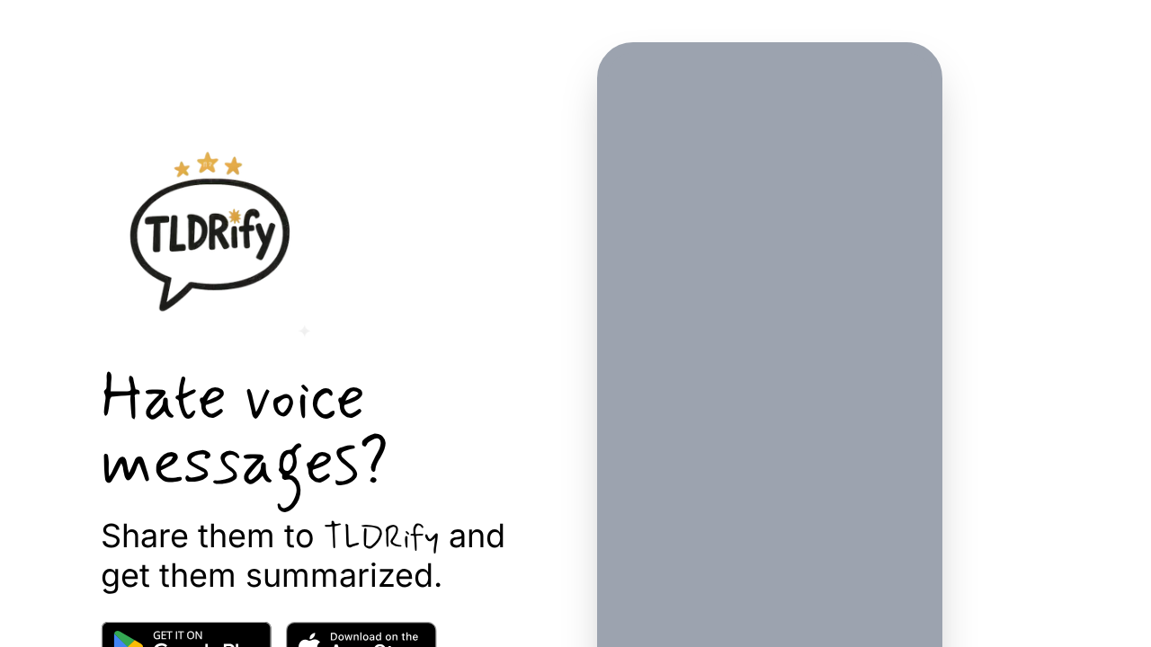 TLDRify: Summarize Voice Notes screenshot