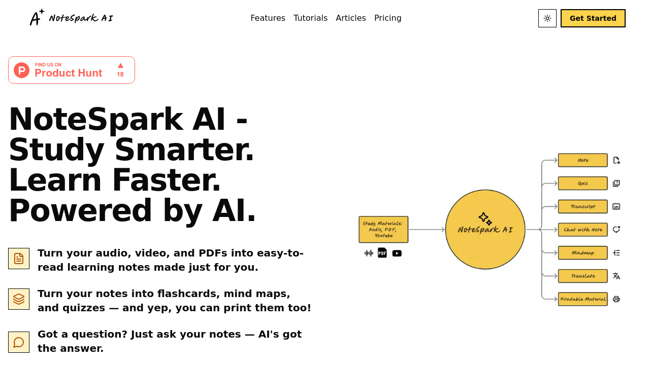 NoteSpark AI screenshot