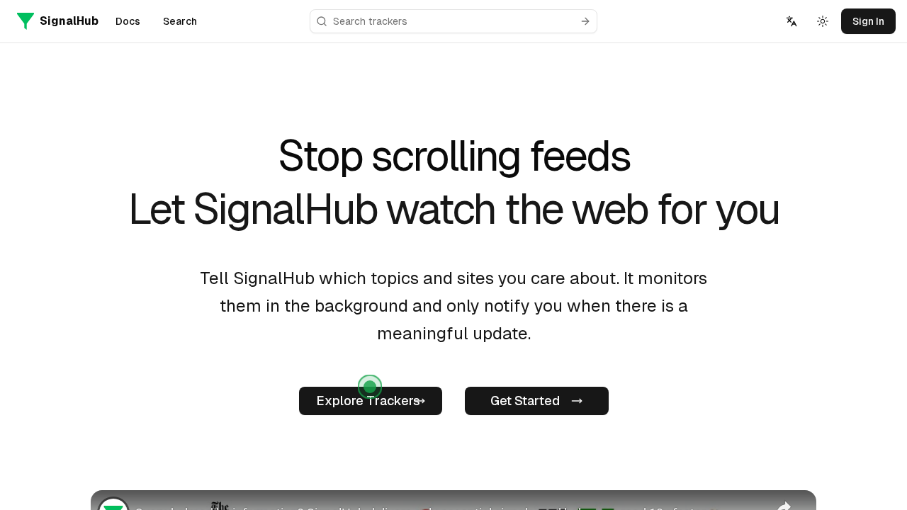 SignalHub screenshot