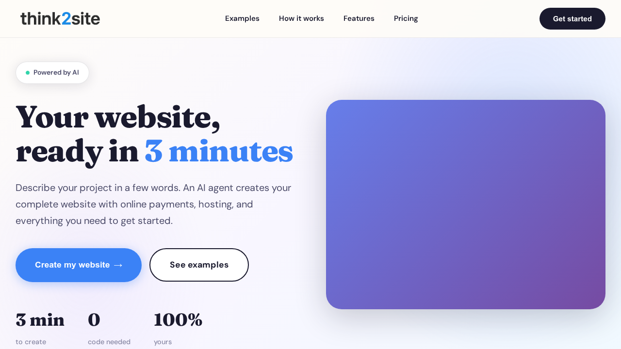 think2site screenshot