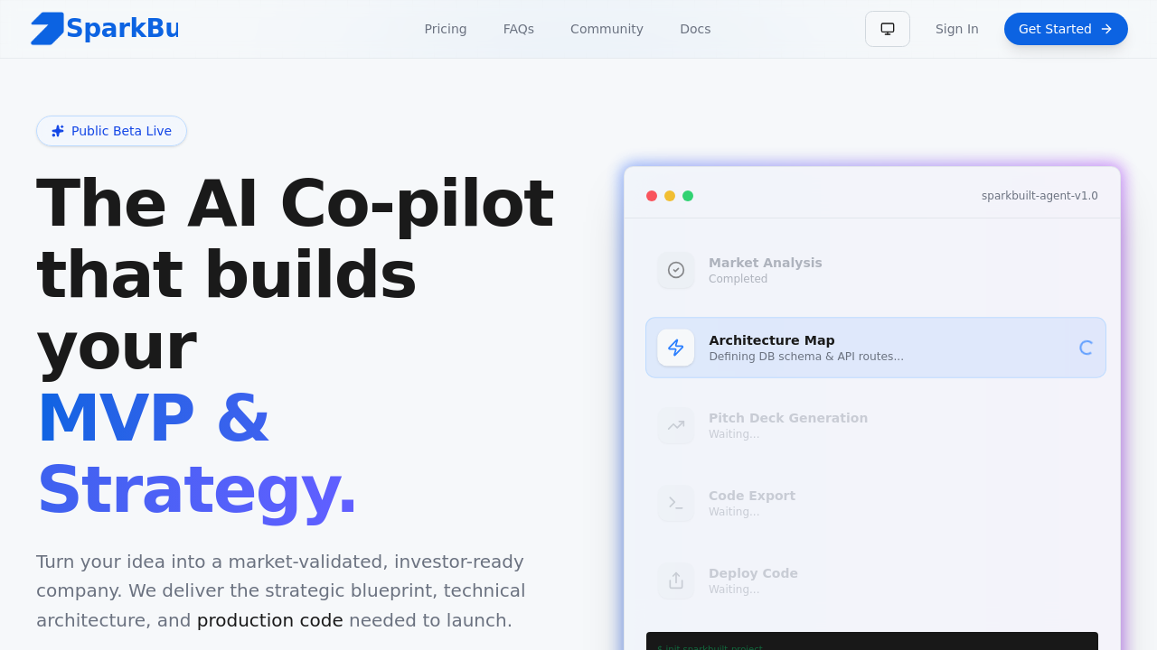 SparkBuilt screenshot