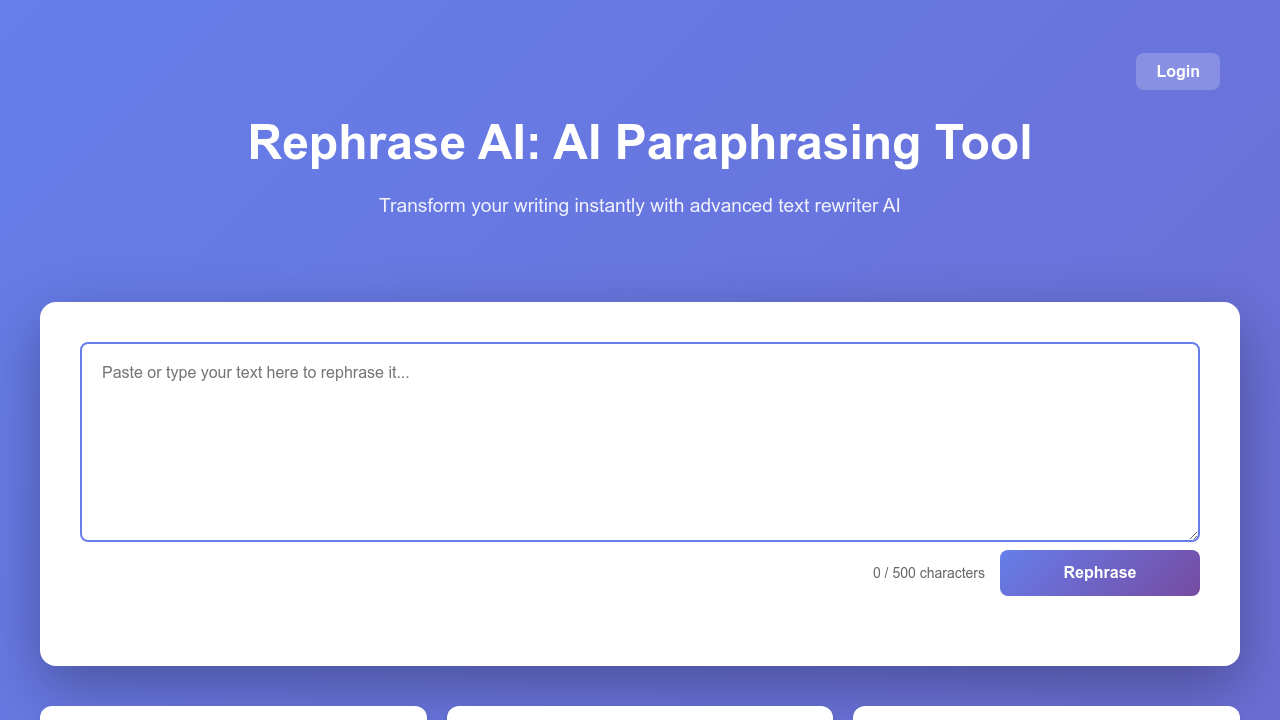 TheRephrase.com screenshot